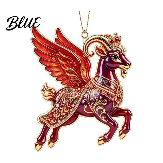 Decorative Hanging Charms Goat Christmas Tree Pendant Durable Acrylic Ornament Not Easy Ornament to Fade for Holiday And Car Decoration Collectibles