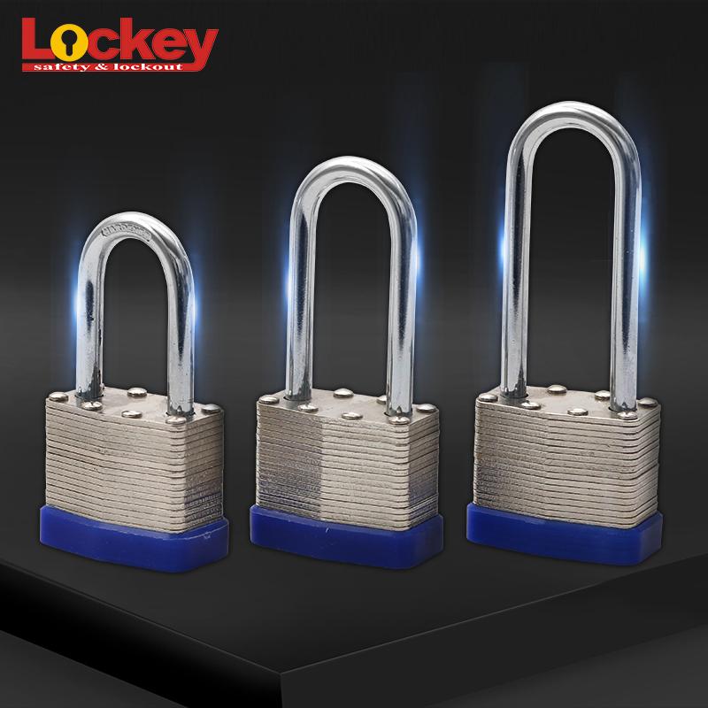 Heavy Durty Laminated Steel Padlock Safety Pad Lock With Hardened Chrome Plated Shackle Key Alike With Master Key 30 40 mm