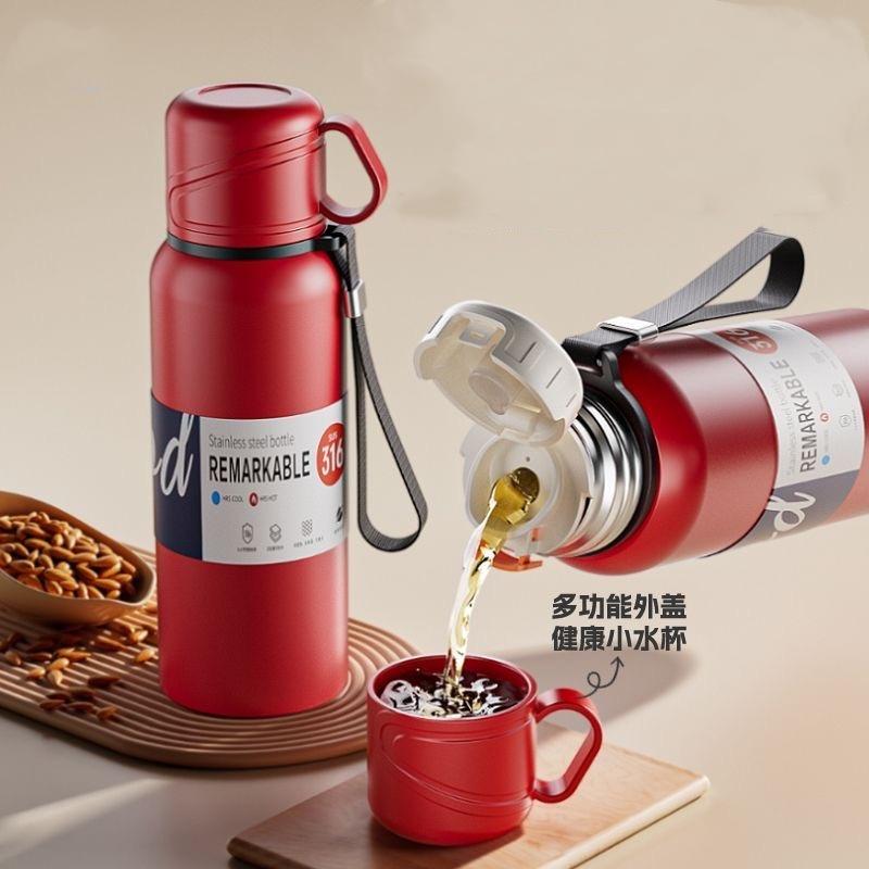 2L Stainless Steel Thermos Bottle Tumbler Large Capacity Thermal Water Bottle Cold And  Thermo Cup Vacuum Flask Insulated