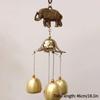 Carillon Eolico in Rame Retro Campana Eolica Ciondolo da Appendere Decorativo Campanello da Porta Ciondoli Orientali Portafortuna Decorazione per Finestra Giardino Esterno