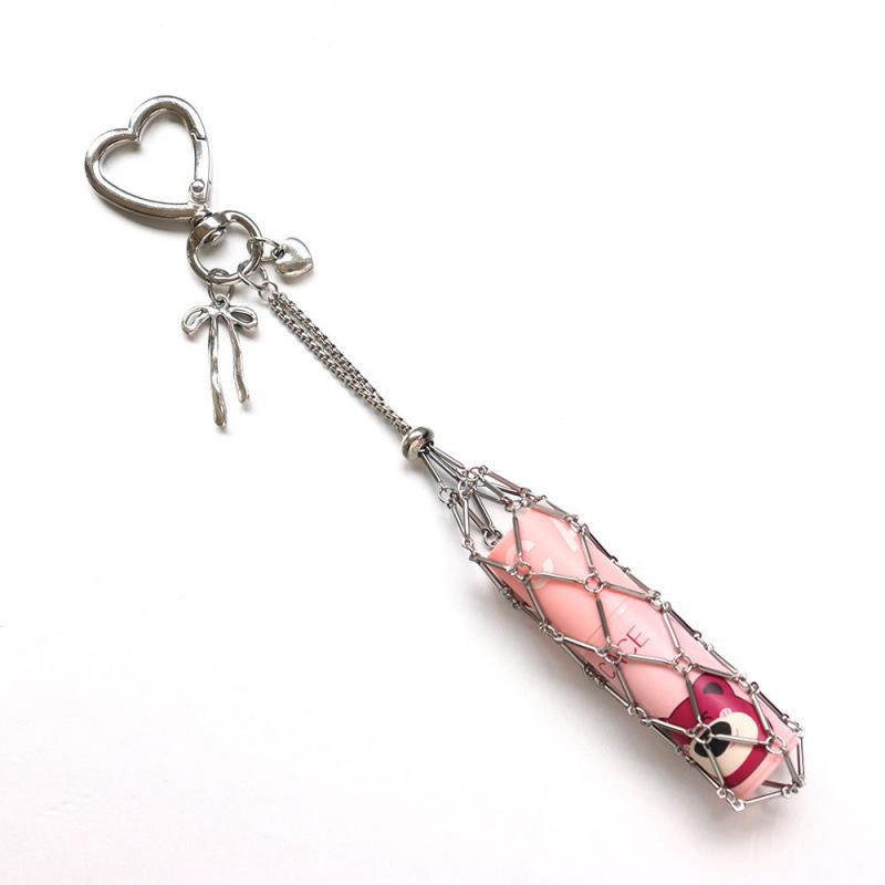 Stainless Steel Mesh Bag Pendant: Hand Cream Lipstick Chain Keychain