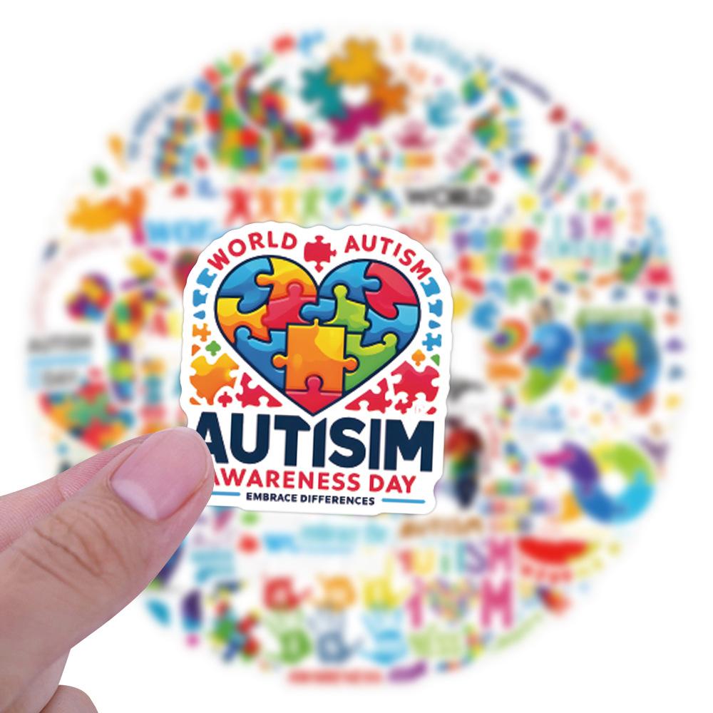 55 World Autism Day Graffiti Stickers Decorative Skateboard Luggage Laptop DIY Stickers