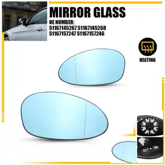 2X Mirror Glass Left Right For BMW 2006-2013 1 Series E81 E82 E87 E88 Heated EV