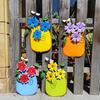 1Pcs Handmade Painted Iron Vases Wall Decorations Vase Arrangement Home Decor Ornaments Garden Decor Balcony Decors Villa Decors
