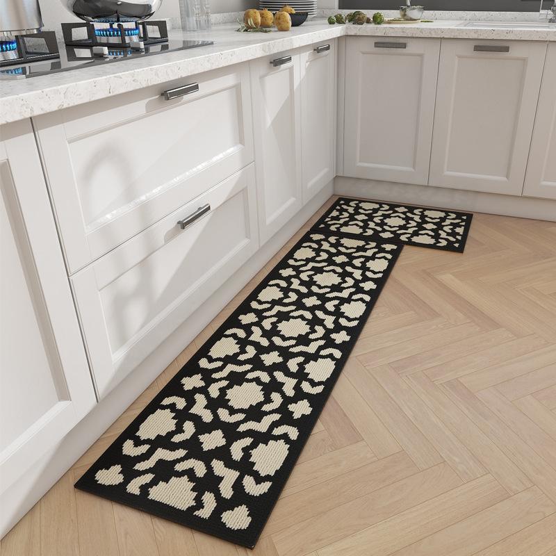 Kitchen Floor Mat Waterproof, Oil-proof Carpet, Washable and Erasable Long Strip Anti-slip, Dirty and Wear-resistant Mat Doormat