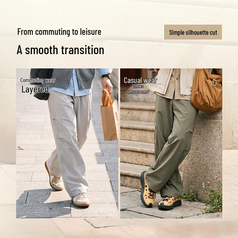 Baleno Men's Retro Workwear Wide-Leg Casual Pants