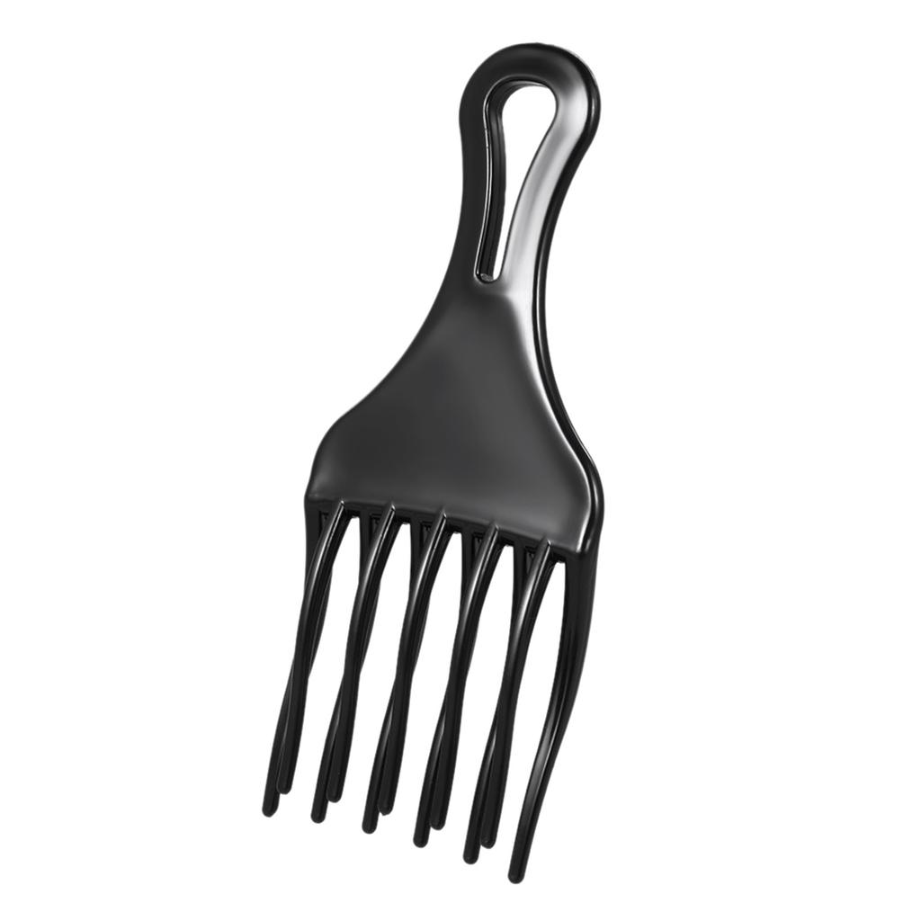 1Pc Hair Comb Insert Afro Hair Pick Comb Hair Fork Comb Plastic High & Low Gear Comb Hairdressing Styling Tool Black