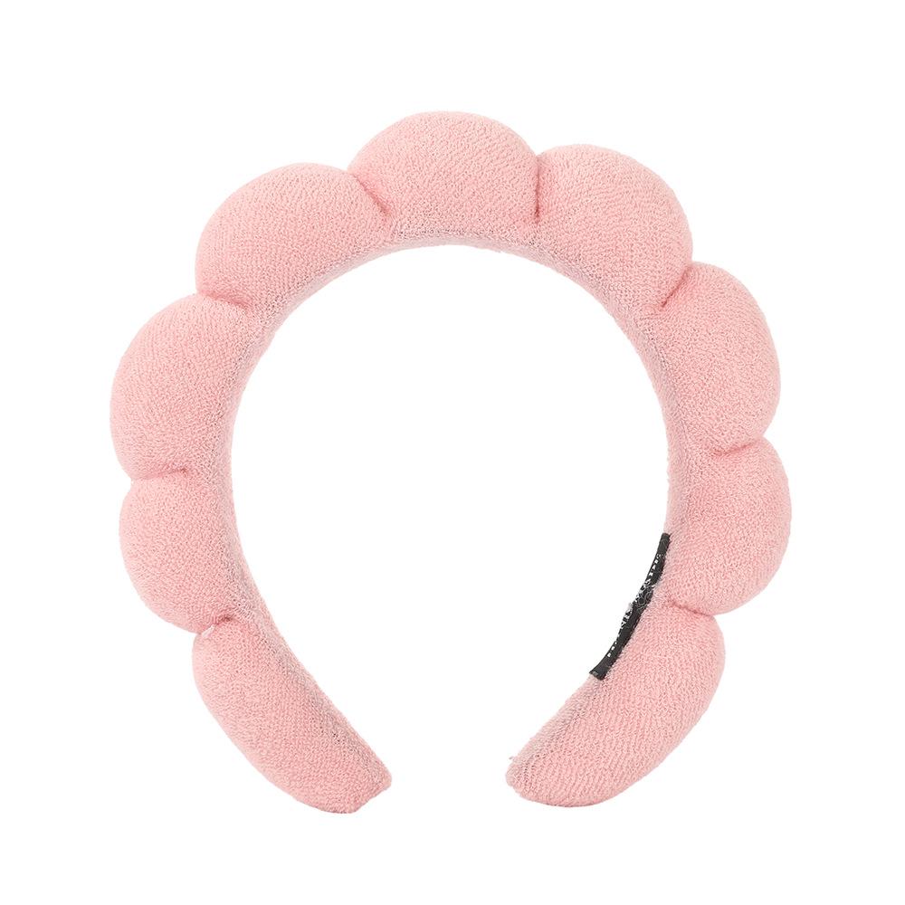 Women's Cute Blue Cloud Headband - Wide, High Skull Top for Face Washing