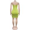Elegant Rhinestone Backless Spaghetti Strap Dress - New Women's Fashion Style