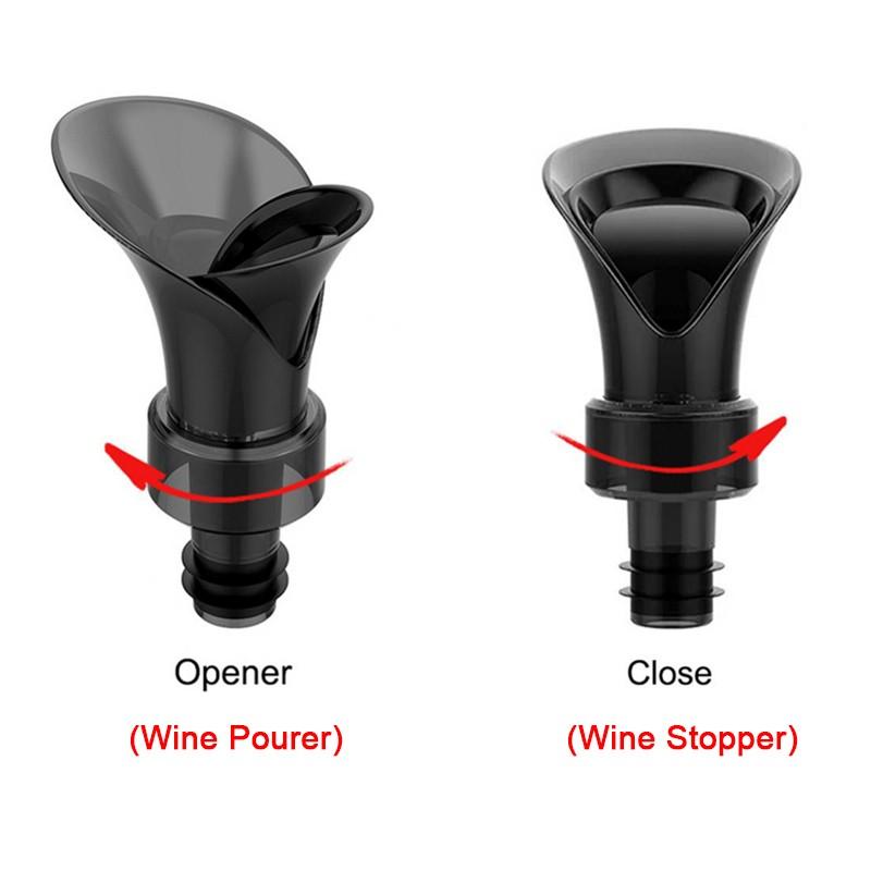 Weinzapfer Blütenblattförmig Rotwein Vakuum Frischhalteverschluss 2-in-1 Weinaufbewahrung Schneller Zapfer Haushaltsweinzapfer