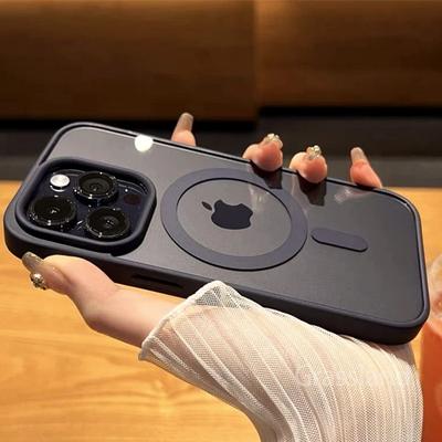 Luksusowa magnetyczna ładowarka bezprzewodowa do etui Magsafe do iPhone'a 15 14 13 12 11 Pro XR XS Max, odporna na wstrząsy, miękka obudowa zderzaka, przezroczysta obudowa