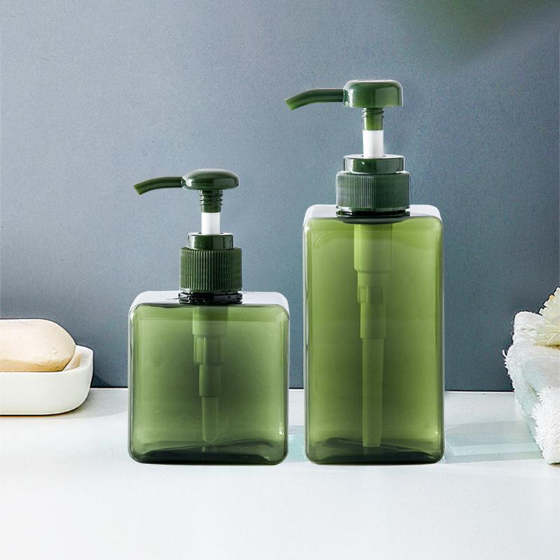 100-650Ml Kare Şişe Sıvı Sabun Çırpılmış Köpük Noktaları Şişeleme Şampuan Losyon Duş Jeli Pompalı Şişeler ve Sabunluk