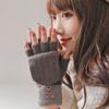 Gloves Autumn And Winter Half-finger Gloves Female Gloves Flip Mittens Christmas Wool Mittens