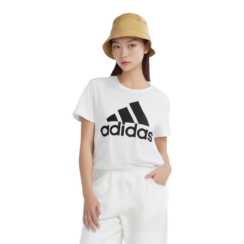 (WMNS) adidas Large Alphabet Logo Short Sleeve White Women's FQ3238