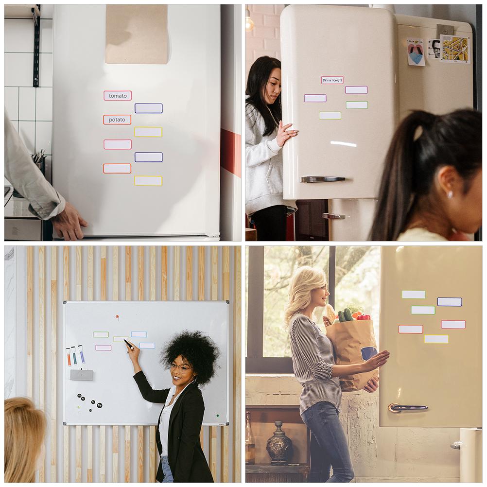 67 peças Etiquetas Magnéticas Adesivos Apagáveis a Seco Ímãs de Geladeira Marcadores de Armário Etiquetas de Nome Etiquetas para Quadro Branco Etiquetas para Pastas de Arquivo Memo