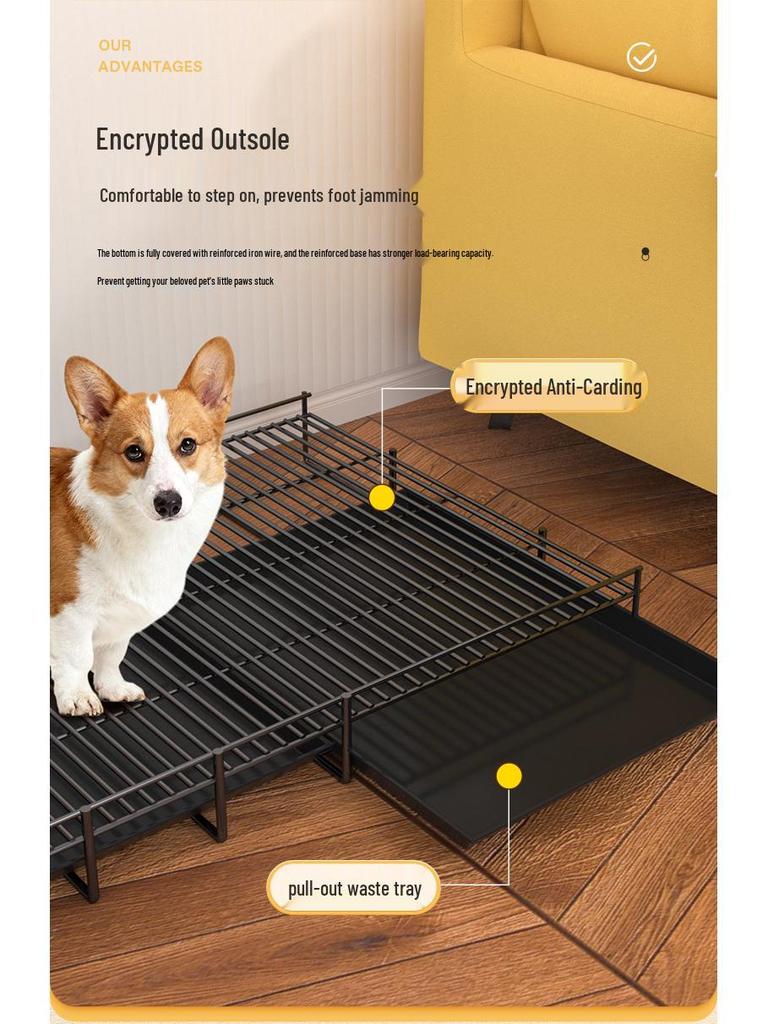 Foldable Metal Dog & Cat Cage for Home, Indoor/Outdoor, Car or Rescue Use