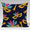 Patterns Of The Brazilian Carnival Throw Pillow Cover With Short Plush Print For Living Room Sofa Decoration Cushion Cover
