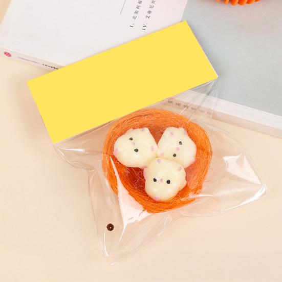 Stress Relief Nest Chick Toy Slow Rising Simulation Chicken Fidget Toy Decompression Three Chicken Squeeze Sensory Toy