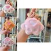 Cat Claw Keychain Plush Toy With Silver Chain For Bags And Keys