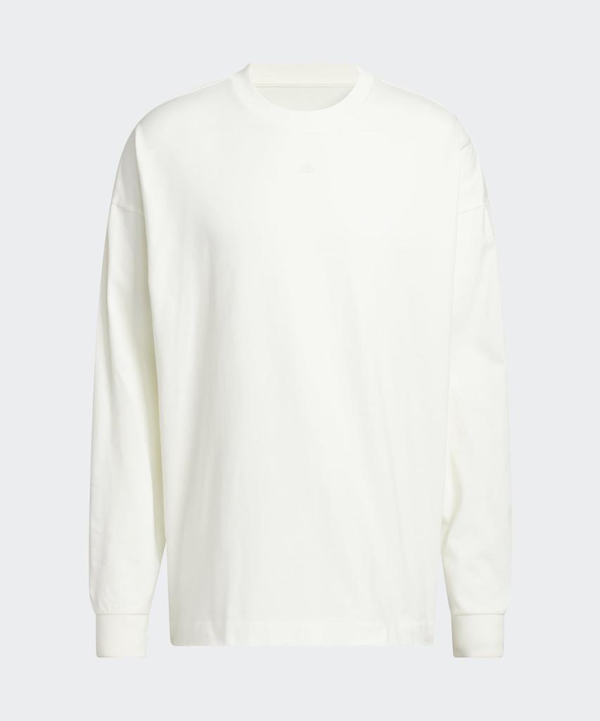 Adidas Basketball Long Sleeve Tee - White:Black / Kb7555