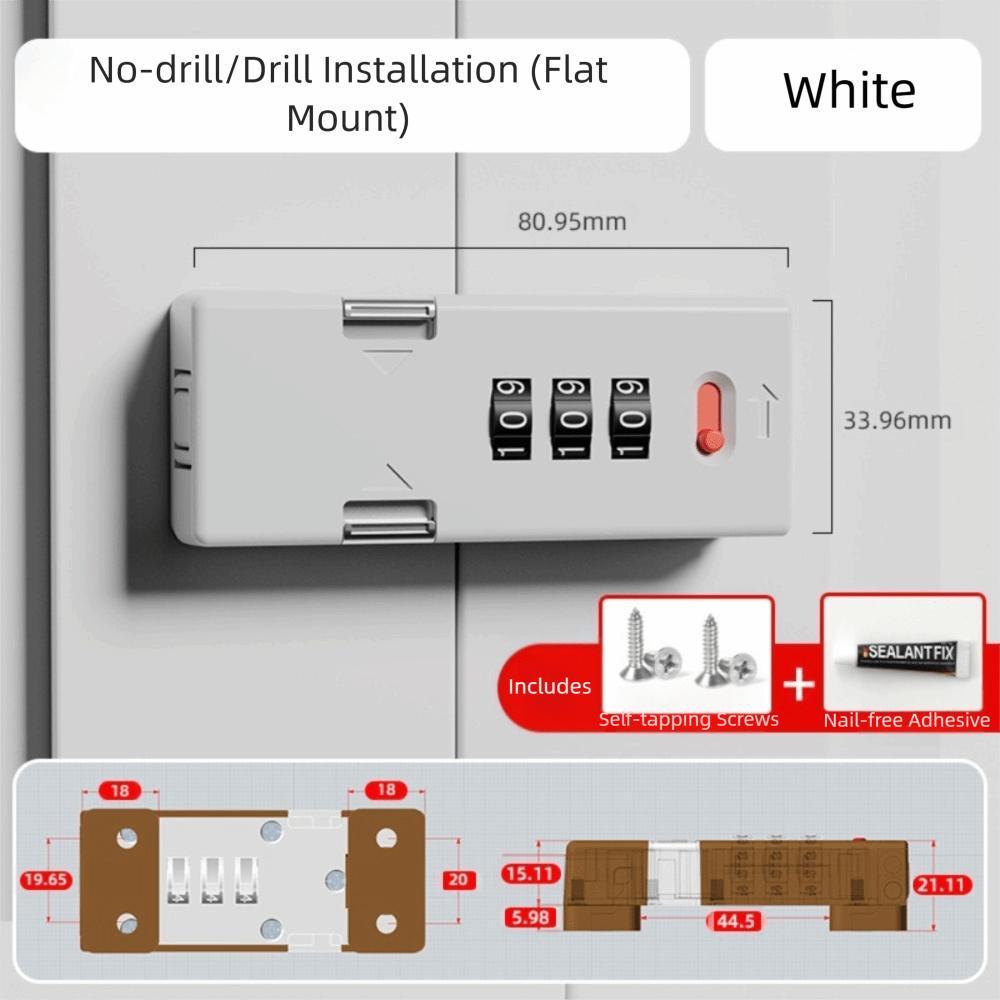 Keyless Adjustable Cabinet Password Lock Zinc Alloy Enhanced Security Security Lock Erosion Resistant Bolt Lock System Lockers