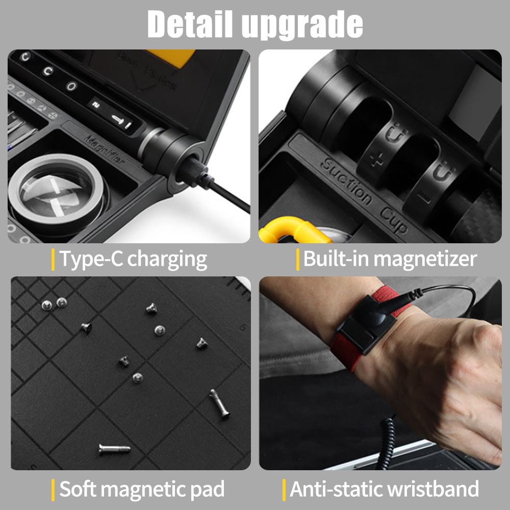 71 in 1 Precision Electric Screwdriver Set Magnetic Phillips Torx Bits Torque 3.7V Wireless Multifunctional Power Repair Tool