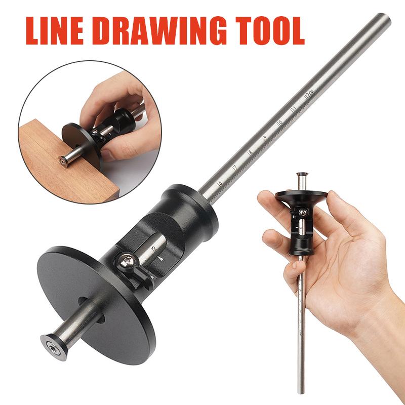 

PDTO Маркировочный калибр для колес Инструмент для рисования линий Деревообработка Разметчик по дереву Ручной инструмент Линейка