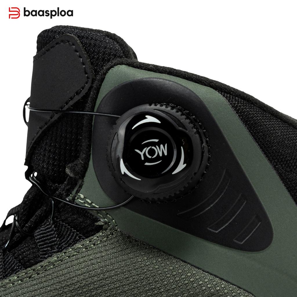 Baasploa Men's Autumn/Winter Outdoor Mountaineering Shoes and Boots Anti slip, Warm and Comfortable, Autumn/Winter Men's Shoes Promotion