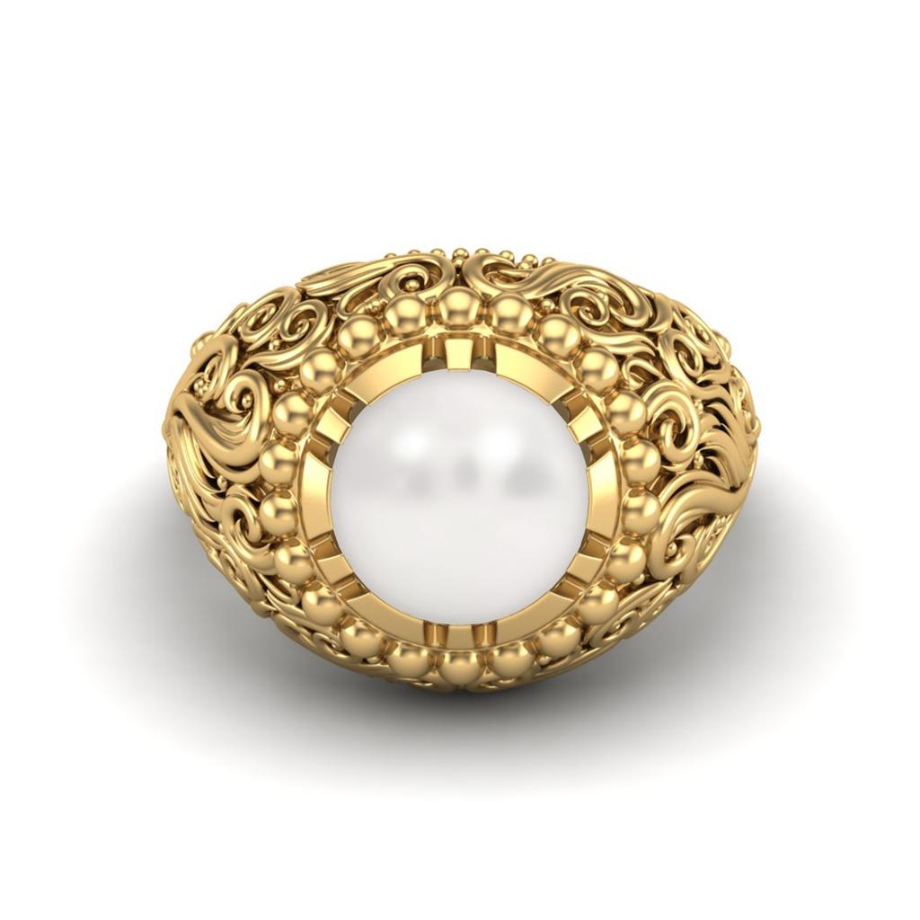 3,50 Karat Perle 925 Sterling Silber Vergoldet Solitär Cocktail Damen Ehering
