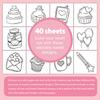 Bview Art 6 Styles Adorable Cartoon Doodles Coloring Book 40 Joyful Pages Perfect Party Gift & Holiday Art Fun