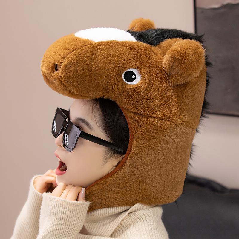 2026 Year of the Horse Headwear: Wealth God Red Envelope Mascot Hat for Annual Meeting Performance & Fun Photos