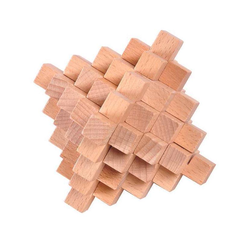Wooden Brain Teaser Puzzles For Kids Adults Educational Toys IQ Challenge Pineapple Removing Assembling Intellectual Gifts