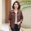 Stylish Floral Slimming Jacket for Middle-Aged Women - Spring & Autumn