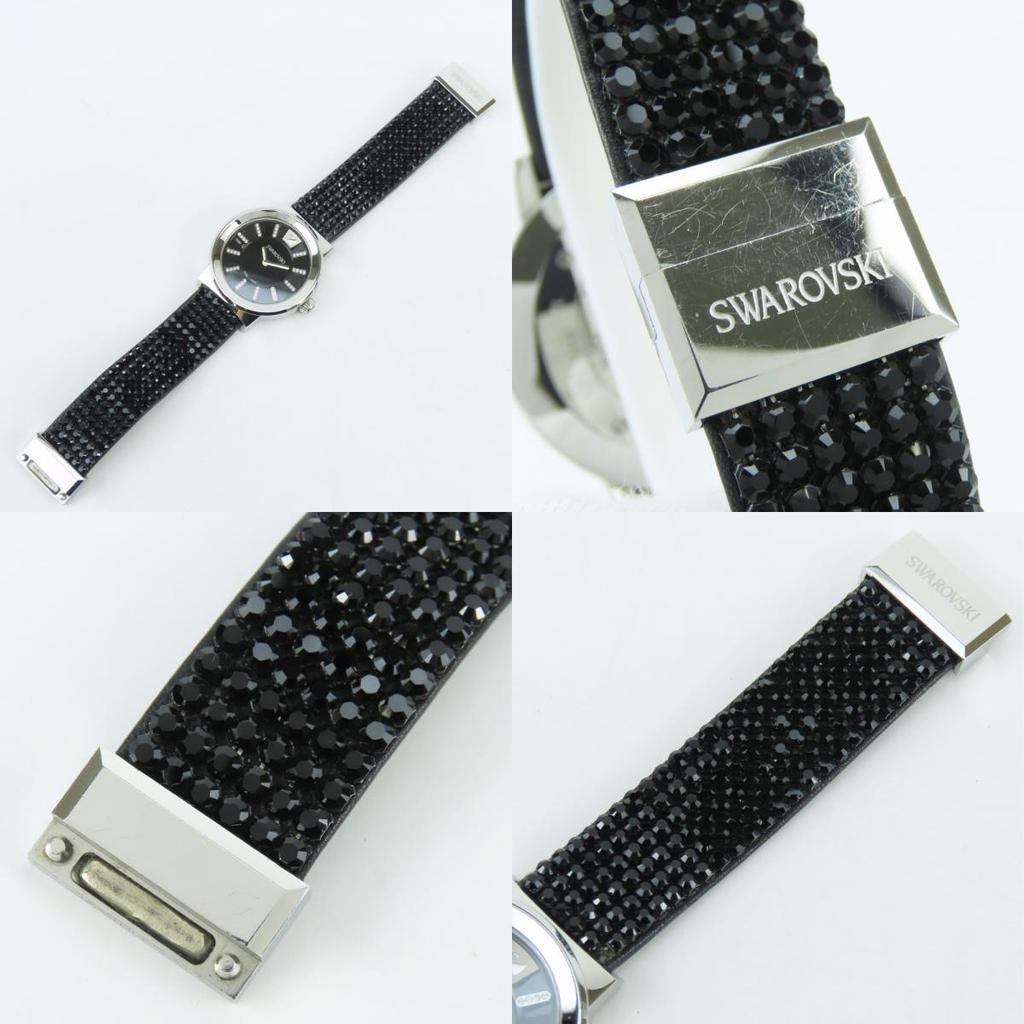 Used SWAROVSKI Watches Piazza Stainless Steel/Swarovski Silver black
