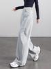 Women's High-Waisted Wide-Leg Jeans - 2026 Spring Style, Slimming, Floor-Length, Casual Fit