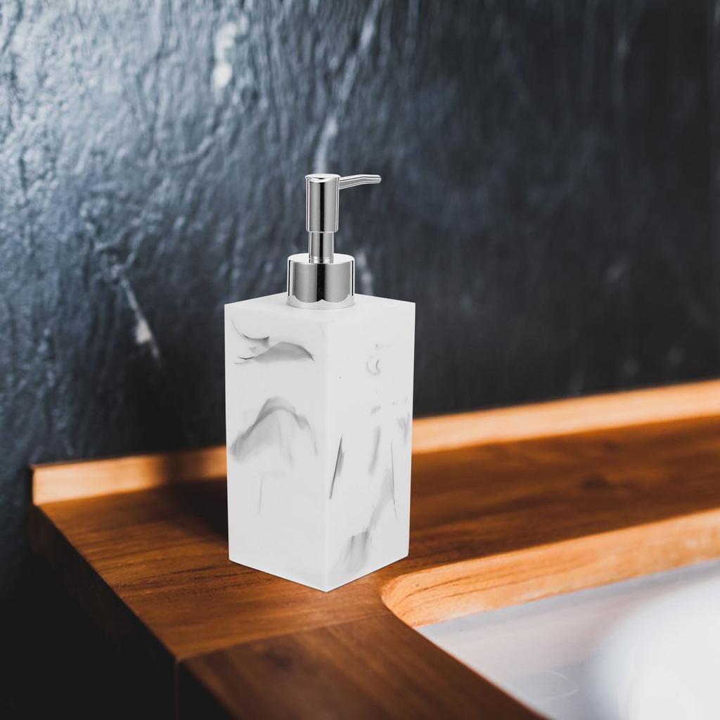 Shampoo-Spender Marmormuster ABS-Harz Nachfüllbare Flüssigseifenflasche Einfach zu drücken Rutschfeste Glatte Oberfläche Reise Zuhause Badezimmer