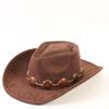 Popular European and American fashion suede western cowboy hat classic retro elegant cowboy hat top hat