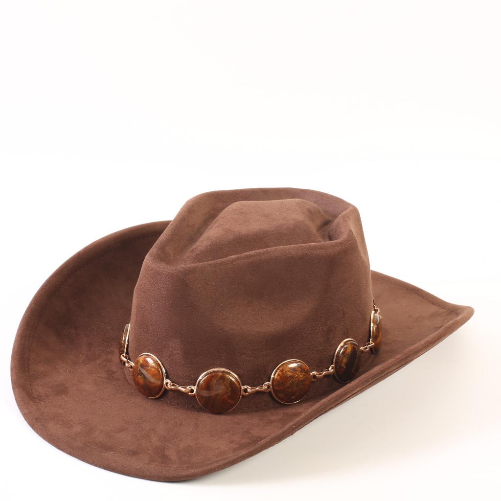 Popular European and American fashion suede western cowboy hat classic retro elegant cowboy hat top hat