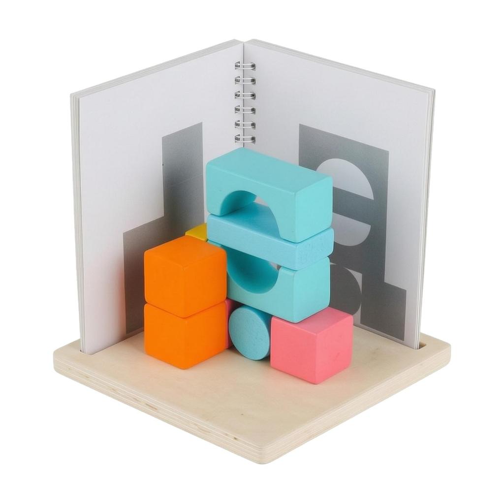 Pattern Building Toy with Projection Board Handson Educational Geometric Colorful
