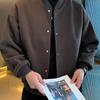 Men's 2024 Autumn/Winter Coffee Baseball Jacket - Mature Trendy Style