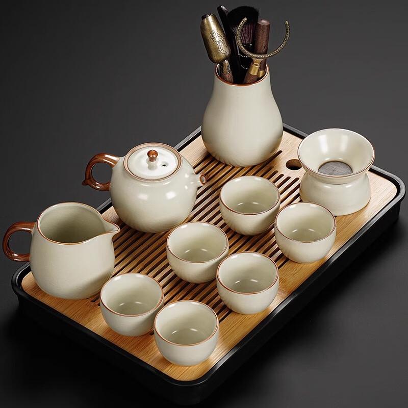 Lainuo Ruyao Tea Set with 6 Cups and Tea Tray