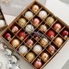 25Pcs/set Mini Glass Christmas Balls DIY Xmas Tree Ornaments  Accessories Gift