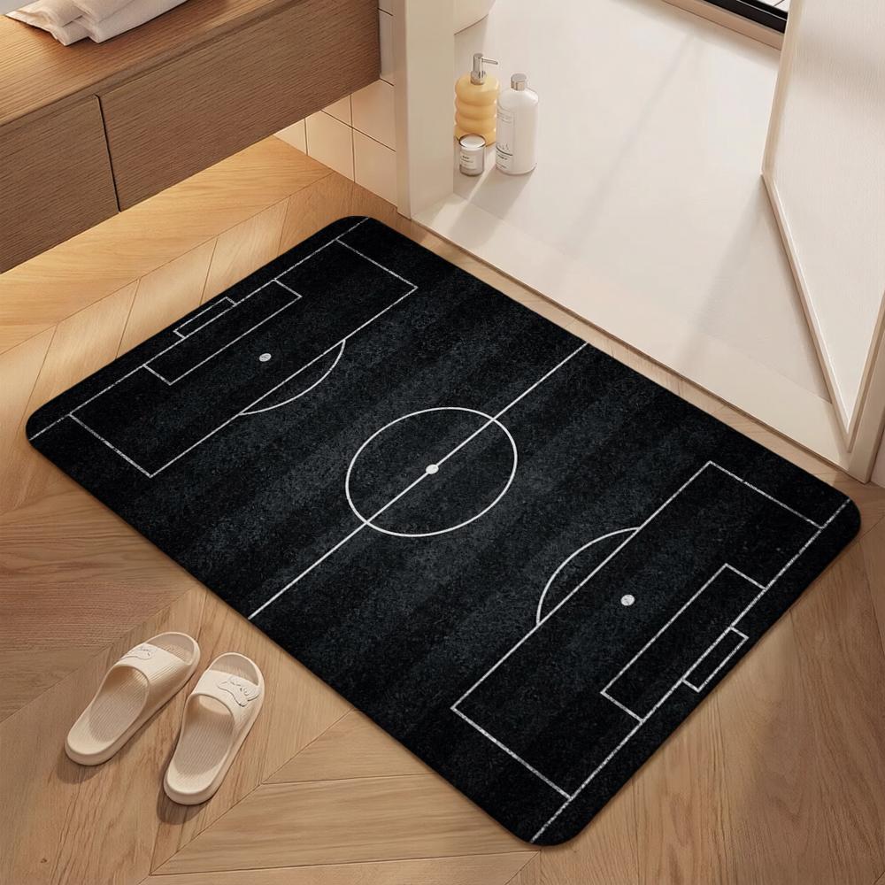 Soccer Ball Water Splash Print Theme Rug Soft Texture Nonslip Carpet For Hallway Balcony Study Home Party Decor Christmas Gift