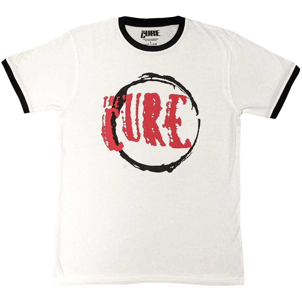 The Cure - Circle Logo - White Ringer t-shirt Unisex T-Shirt XXXXL