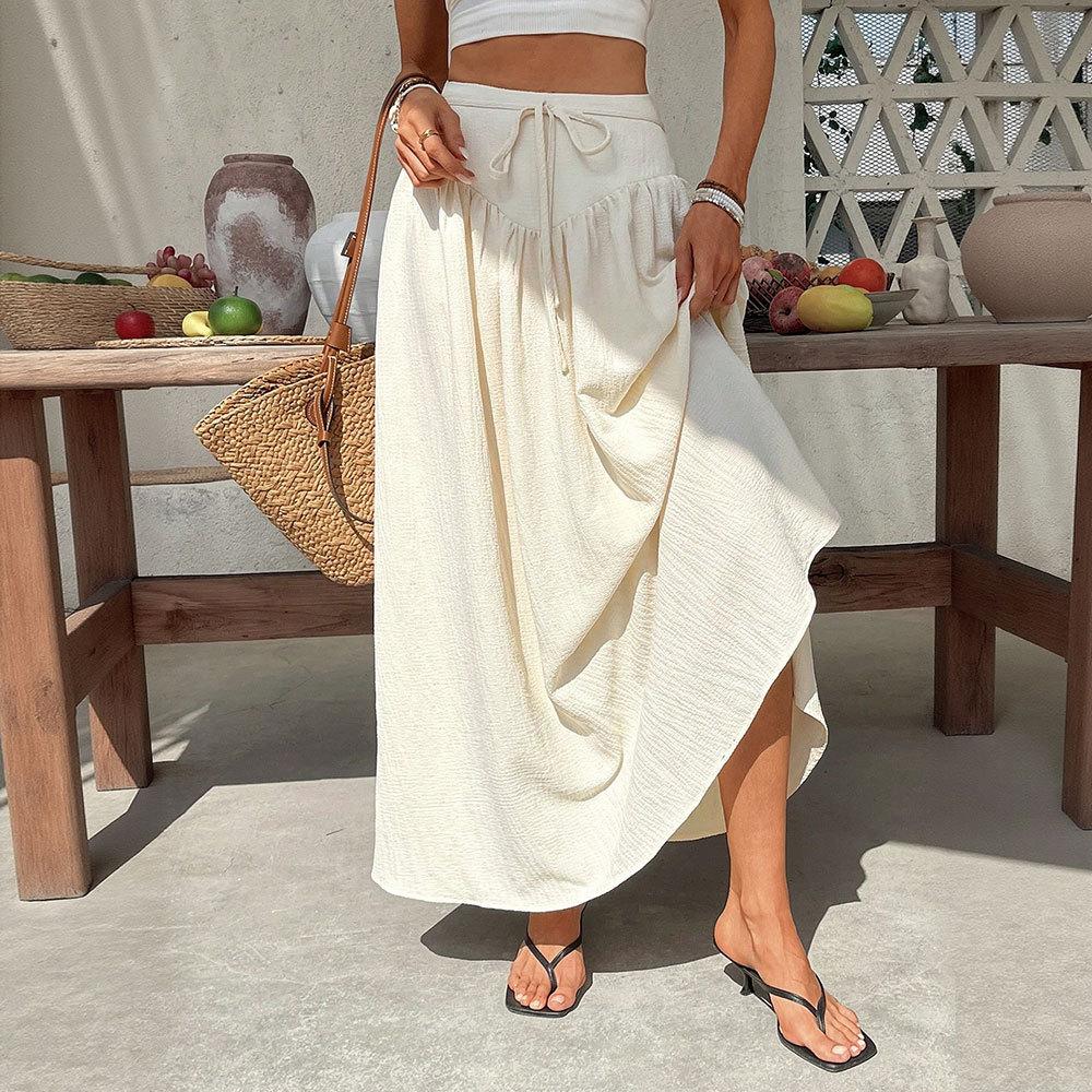Cross-border Amazon European, American and foreign trade summer vacation casual skirt high waist big swing thin versatile beach dress