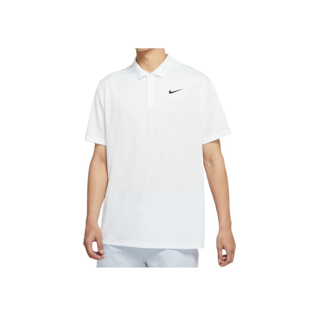 Nike Dri-Fit Victory Solid Logo Print Quick-Dry Breathable Short Sleeve Polo Men Tops White DH0823-100