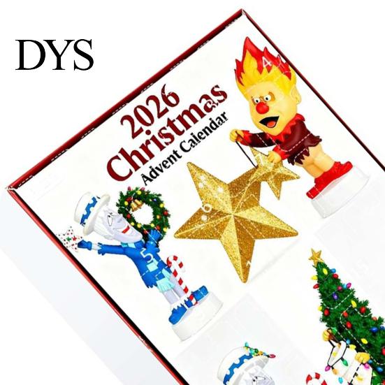 Surprise Gift Holders Christmas Advent Calendar 2026, 24-Day Countdown with 24 Festival Celebration Supplies Acrylic Pendants, Anime Themed