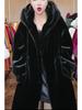 Extra Long Leopard Print Faux Fur Coat - Plus Size Women's Winter Cotton Coat