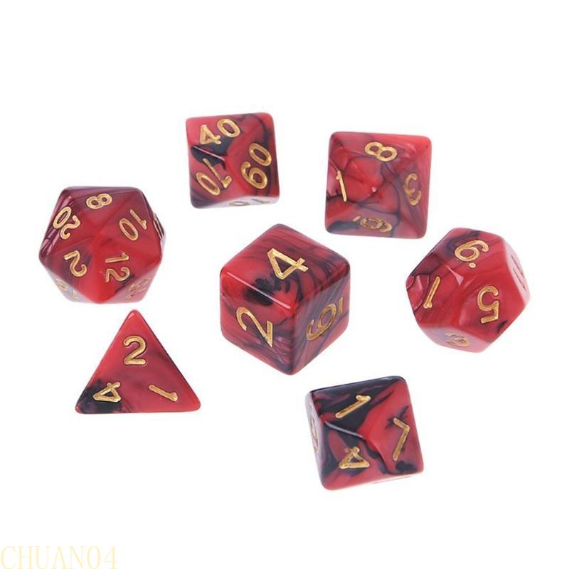 A1A2 49 Pcs Resin Assorted Polyhedral Dices with for DND RPG Game D4 D6 D8 D10 D% D12 D20