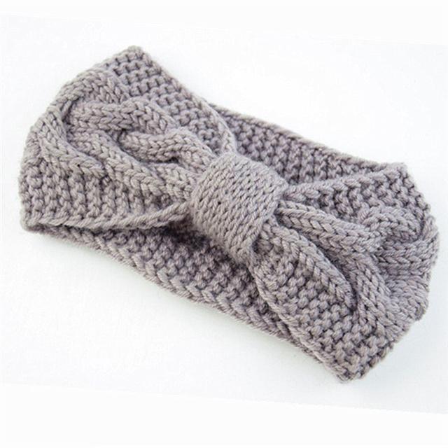 

Жіноча в язана пов язка для волосся В язана гачком Зимова грілка для вух Кручені вовняні пов язки Тюрбан Головні убори Пов язка для голови Аксесуари для волосся сірий колір